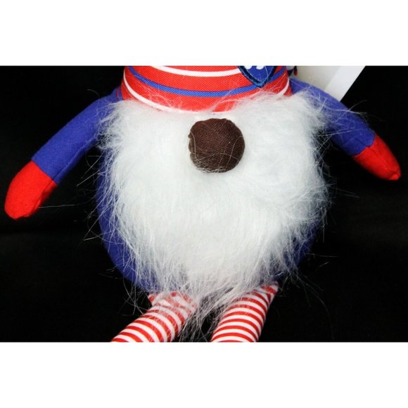NWT Huntington Home Summer mini Gnome 16" USA 4th of July White Red Blue Stripes - Picture 7 of 11